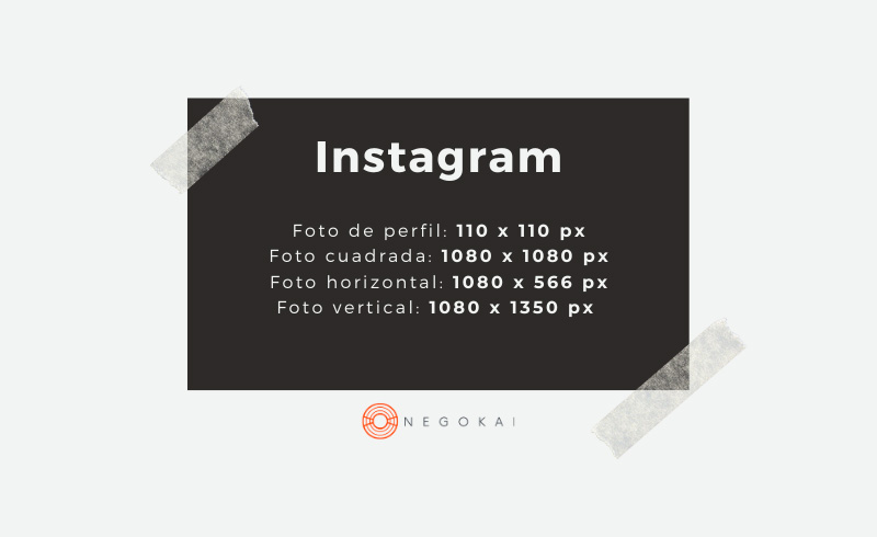Medidas imágenes Instagram